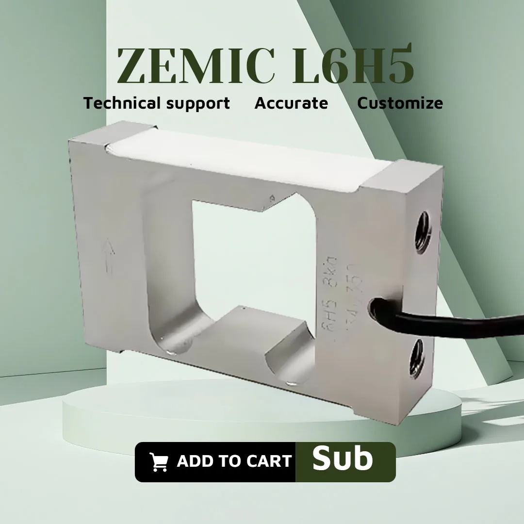 ZEMIC L6H5 Sensor de pesaje L6H5-C3 celdas de carga voladizo Sensor de fuerza de pesaje compresión Robot Industrial probador de automatización