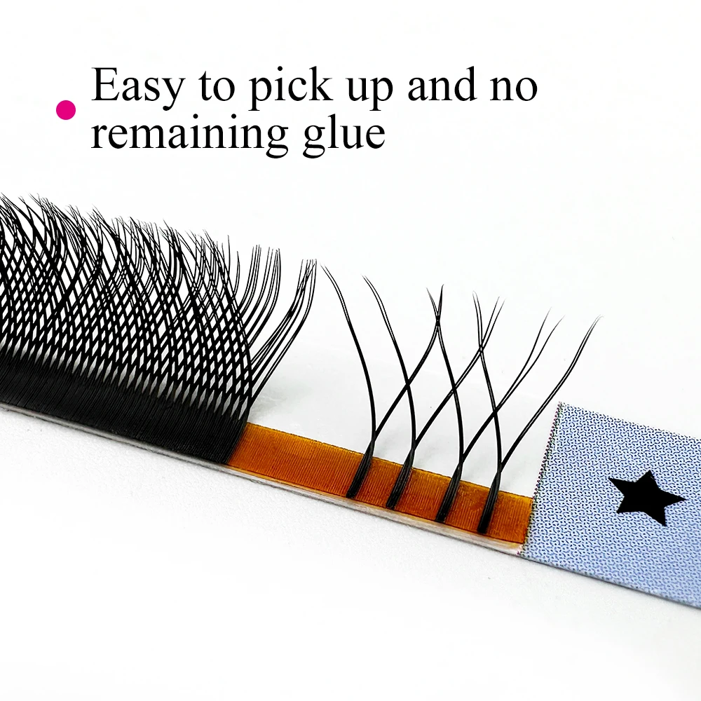 LAKANAKU Cilios YY extensiones de pestañas 10 unids/set C D DD brasileño 2D YY pestañas naturales suaves prefabricadas Fans Faux Cilios