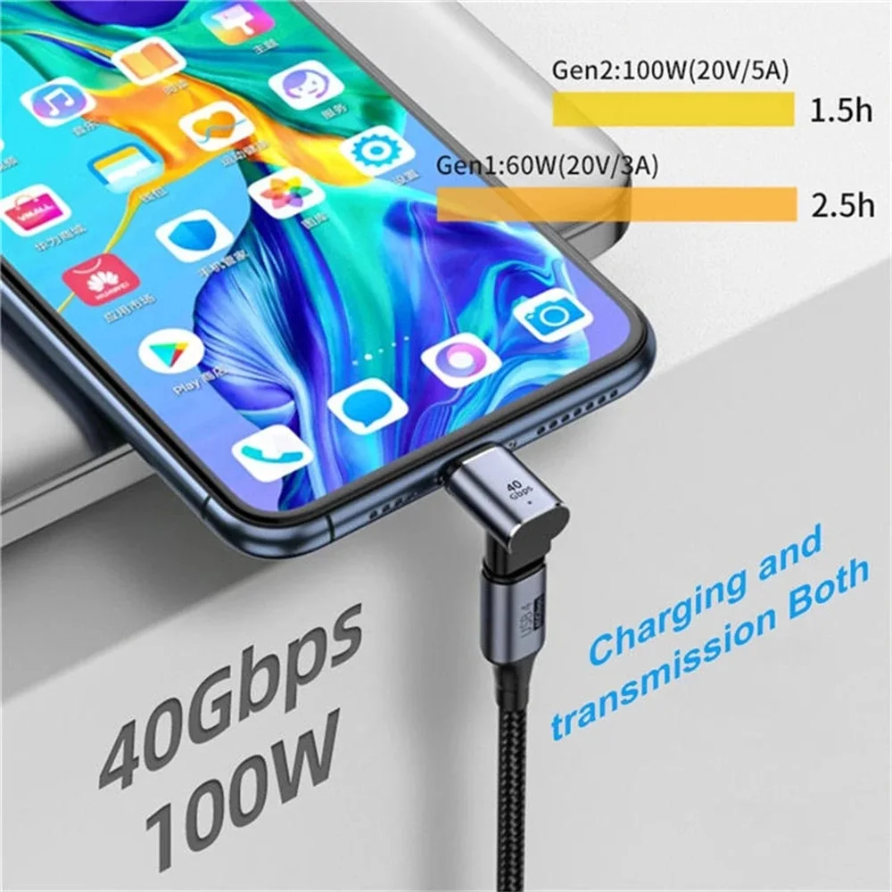 Adaptador tipo C de 100W OTG, 40Gbps, transferencia de datos rápida magnética, tableta, convertidor de carga USB 4,0 para teléfono, Macbook Air Pro y portátil