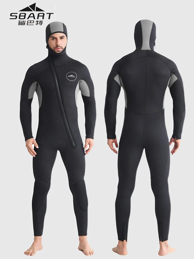 Trajes de neopreno de manga larga para hombre, de cuerpo completo traje de buceo, buceo, surf, natación, mantiene el calor en el agua, 5mm