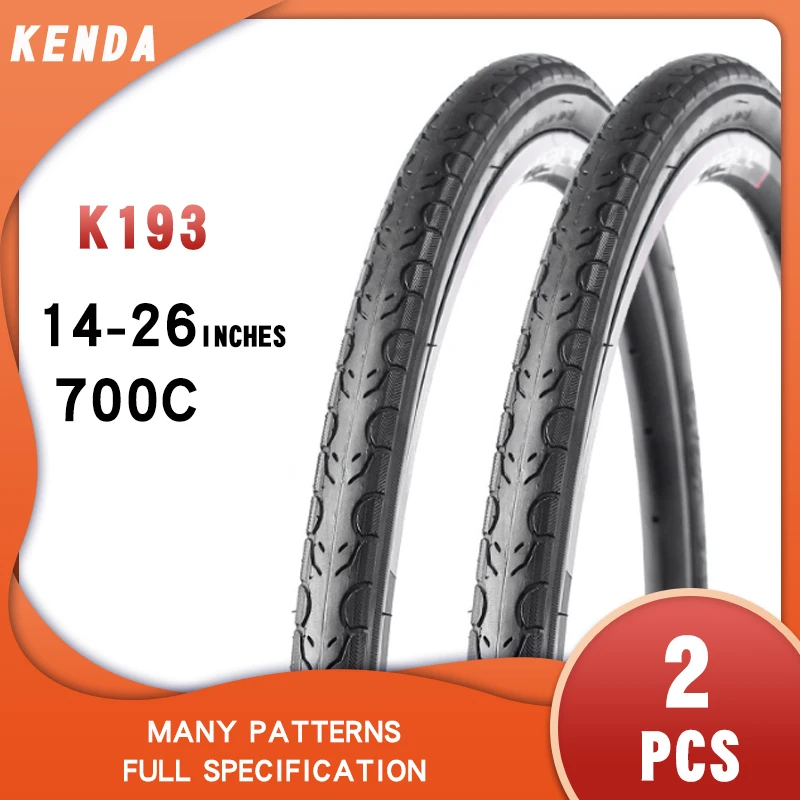 2PCS KENDA K193 700*28C Neumáticos de Bicicleta de Carretera 14 16 18 20 24 26 Pulgadas 1.25 1.5 1.75 1.95/700*25 32 35 38 40C Neumáticos de Bicicleta de Montaña
