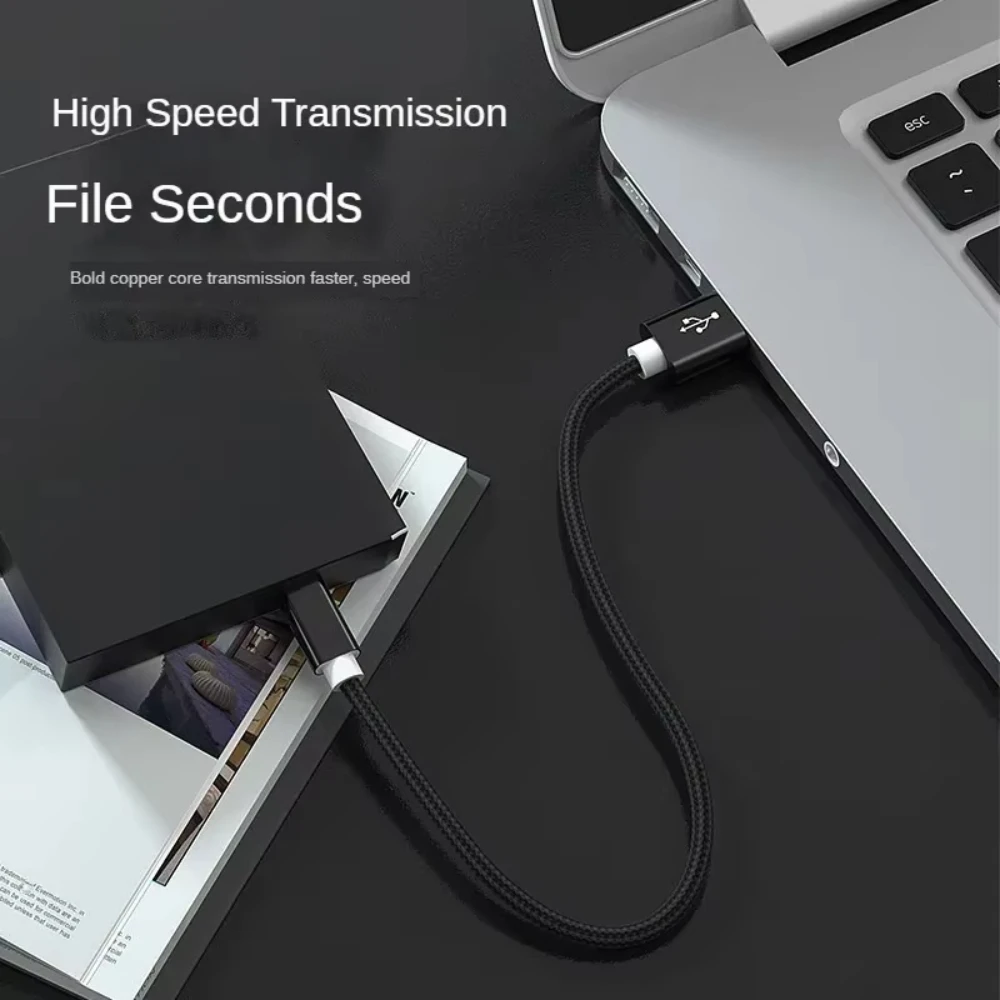Trenza Mini USB a USB Cable cargador de transferencia de datos rápidos para reproductor MP3 MP4 coche DVR GPS cámara Digital HDD USB-A Cable ﻿ 0,25m1m2m