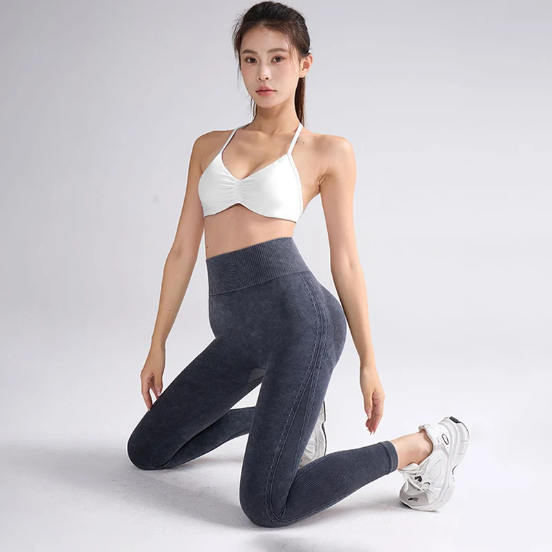 Sujetador de gimnasio halter con correa fina para mujer: sujetador deportivo sexy sin espalda para entrenamiento de yoga y fitness