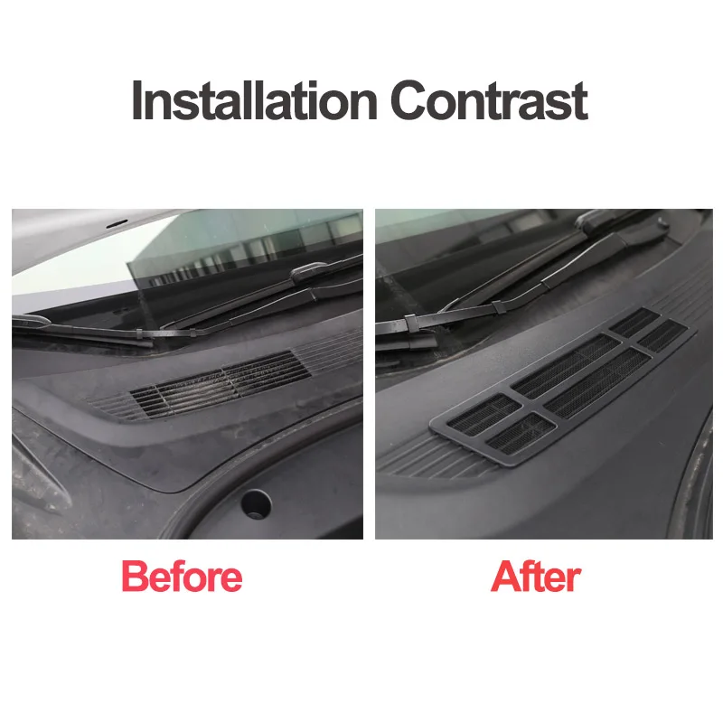 Cubierta protectora de entrada de aire para Tesla Model 3 Y, rejilla de ventilación de entrada, filtro a prueba de insectos, accesorios de Interior de coche frontal