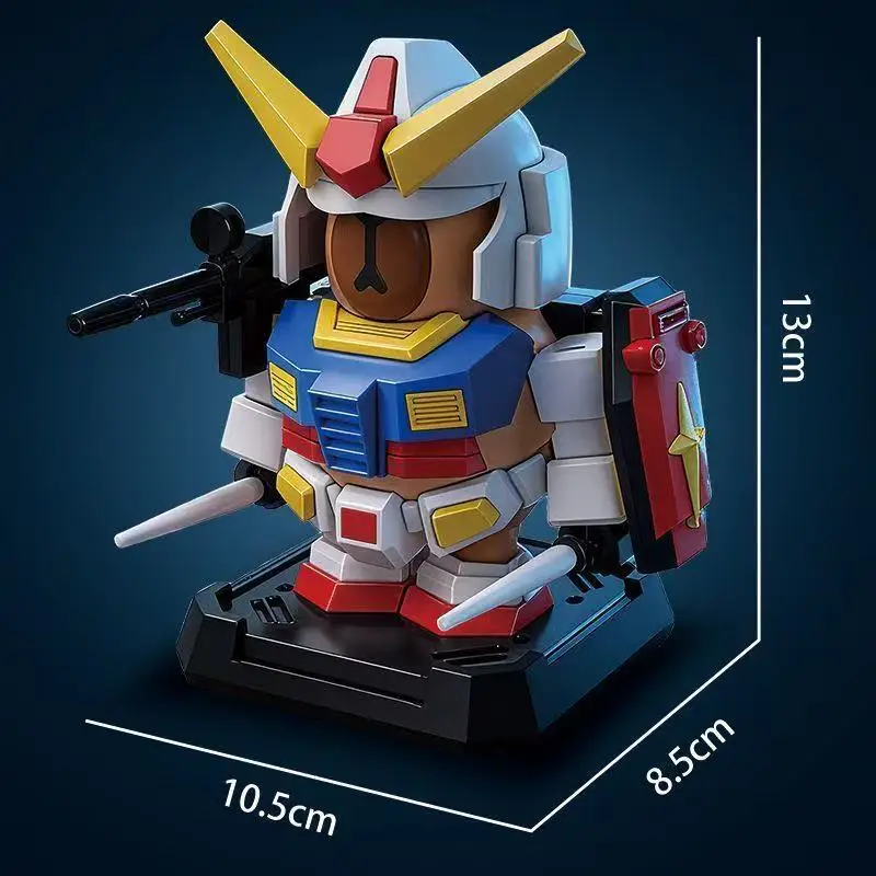 Figura de Acción de Capibara Gda Mecha, Ensamblable y Transformable, Decoración para Videojuegos con Espada Luminosa, Rifle y Accesorios, Regalo