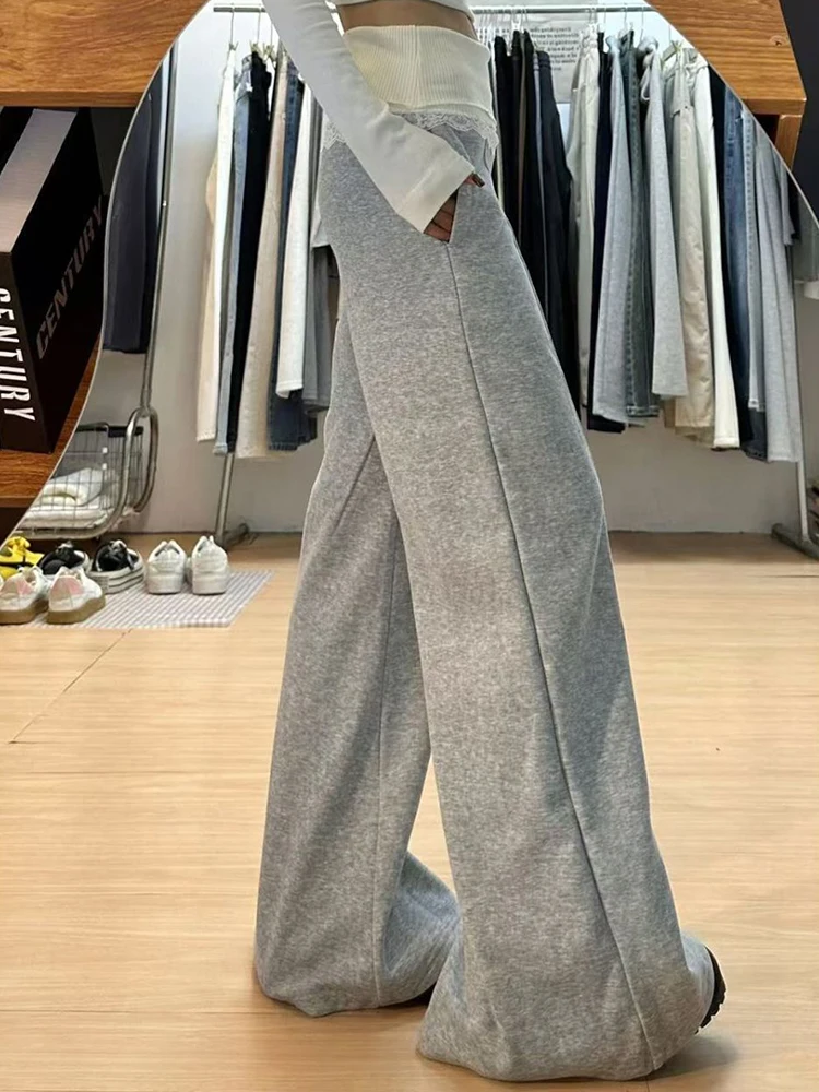 Pantalones Harajuku Y2K para mujer, ropa de calle de los años 2000, pantalones de chándal holgados Vintage de los años 90, pantalones para correr de pierna ancha de cintura alta Retro, ropa nueva