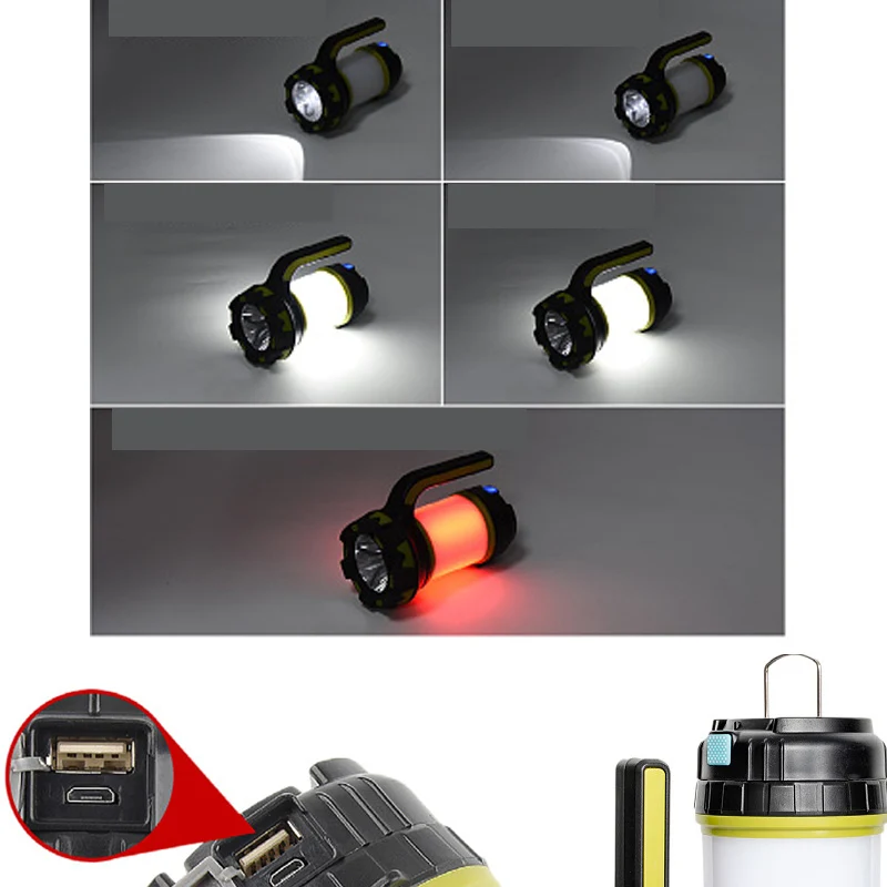 ZK30 8000 lúmenes 100W de larga duración, linterna LED recargable por USB linterna de Camping resistente al agua linterna de búsqueda al aire libre para caza de peces