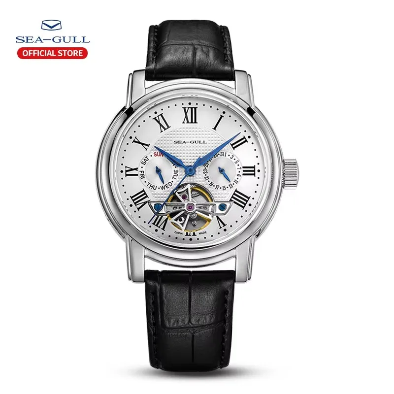 Reloj de lujo SEAGULL para hombre, resistente al agua, con fecha, de acero inoxidable, mecánico, Reloj Hombre 2026 D819.622