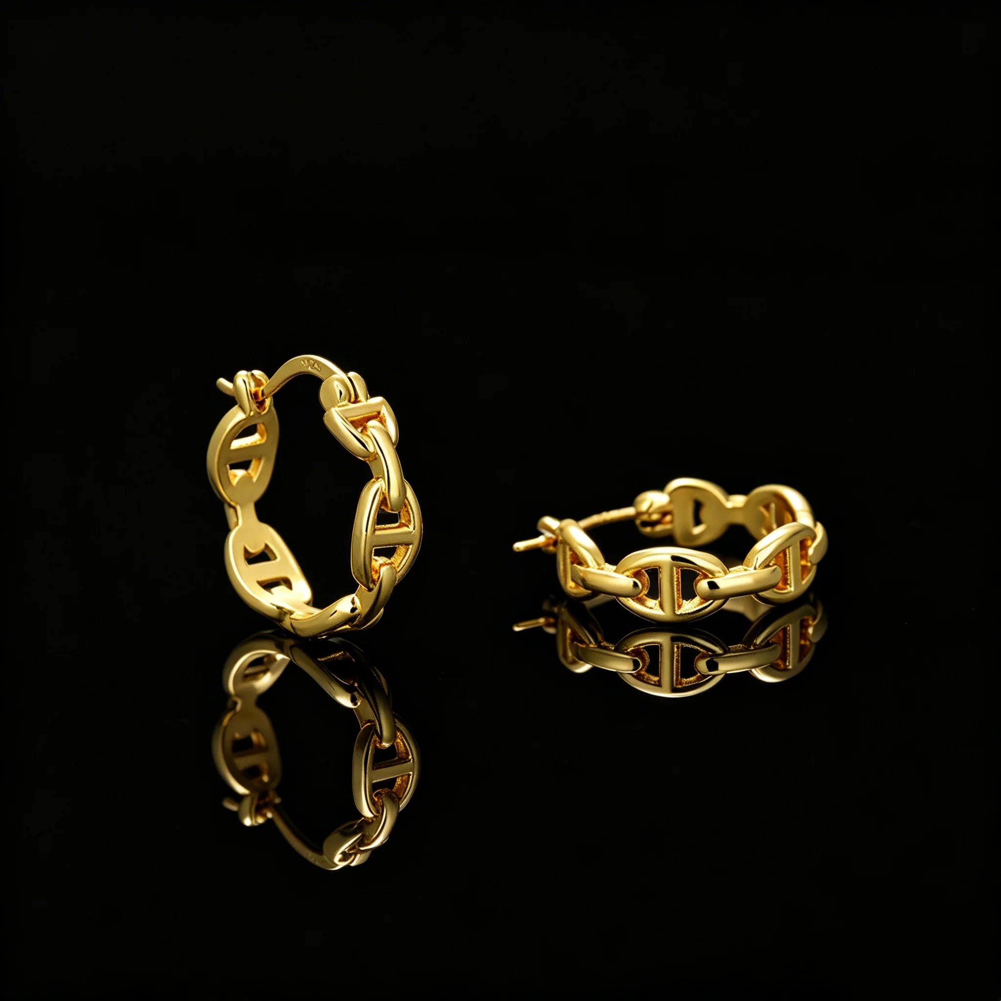 Clips de Oreja Circulares Huecos Vintage, Plata S925, Accesorios Diarios para las Orejas