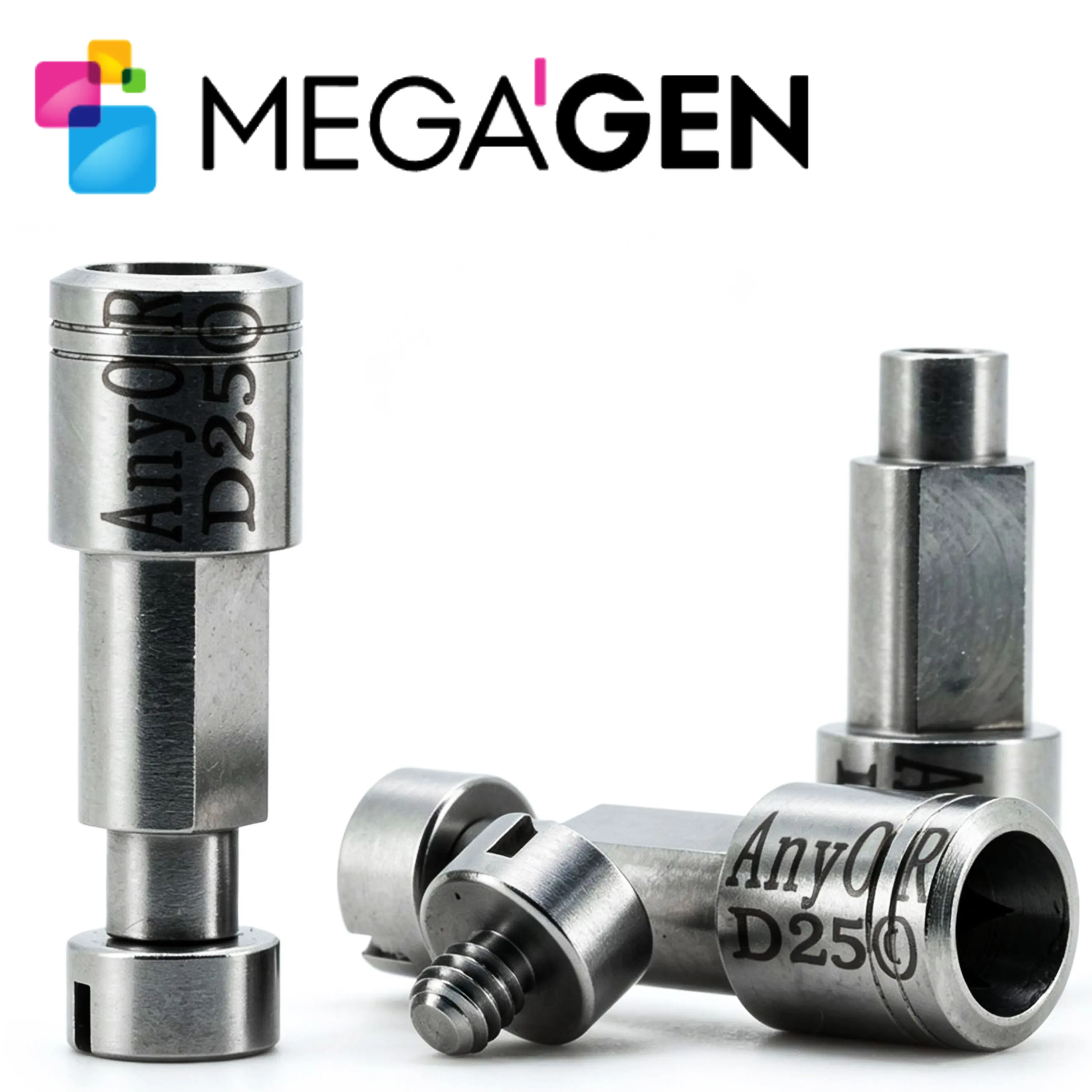 MegaGen AnyOne Piezas de Implante: Pilar de Curación, Coping de Impresión, Pilar de Puente Analógico, Tornillo de Pilar. Aleación de Titanio Grado 5 de Grado Médico