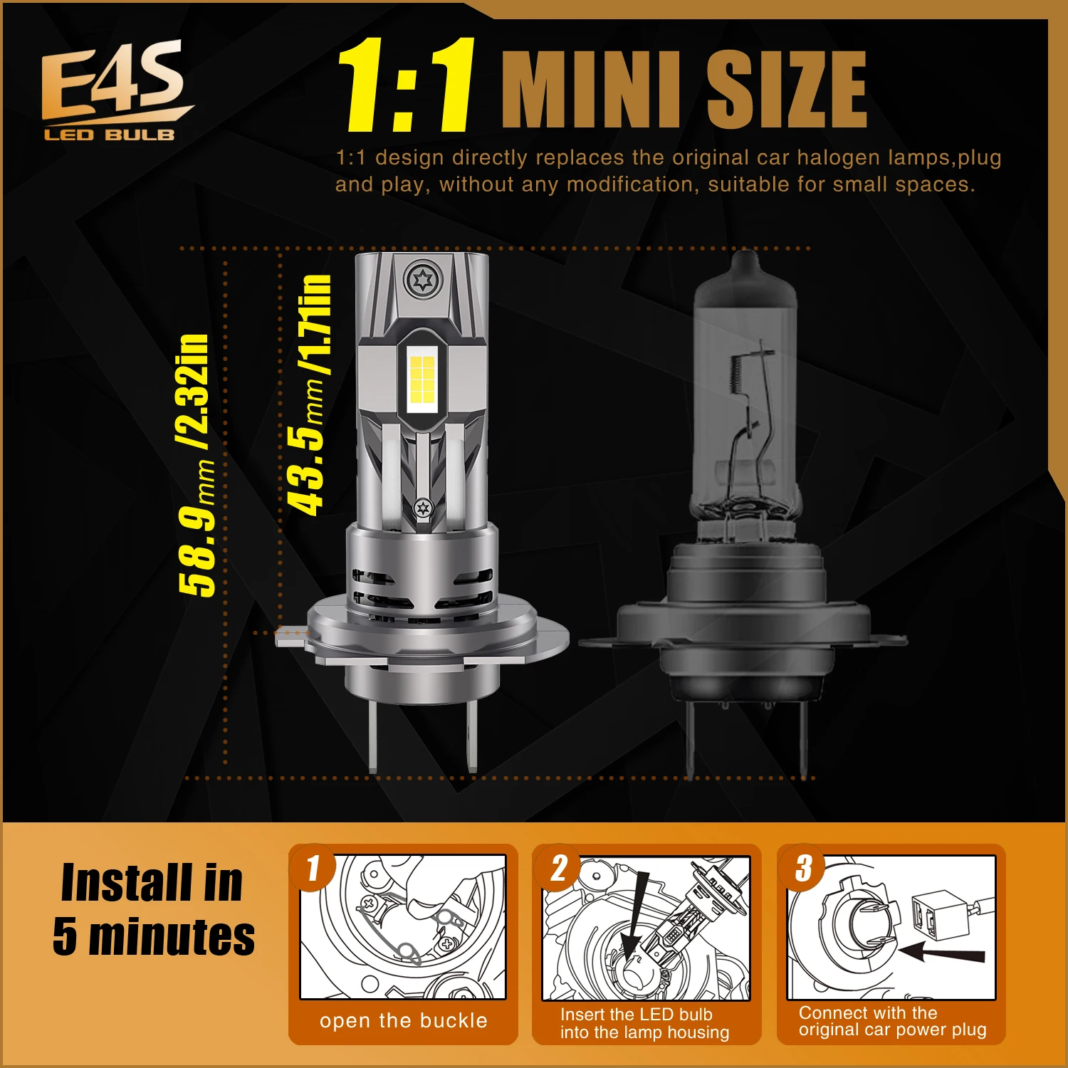 2 faros delanteros LED H7 Canbus sin errores 360 °   Bombillas de coche H18 12v 55w lámparas de diodo de alta potencia para BMW VW Passat Golf Audi Skoda Hyundai