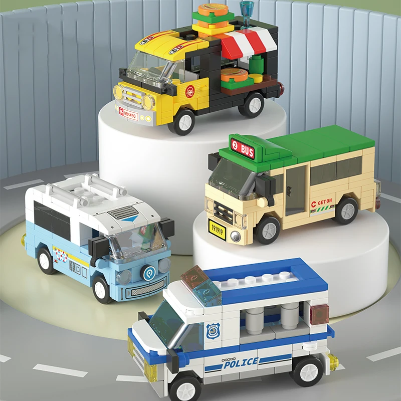 8 juguetes de rompecabezas, bloques de construcción, coches deslizantes, vehículos de simulación con temática urbana, decoraciones interiores exquisitas, regalos navideños