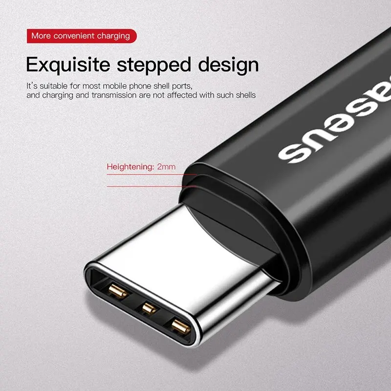 Baseus-Cable telescópico de carga rápida tipo C, cargador de teléfono para coche, Cable USB para Samsung, Xiaomi, Redmi