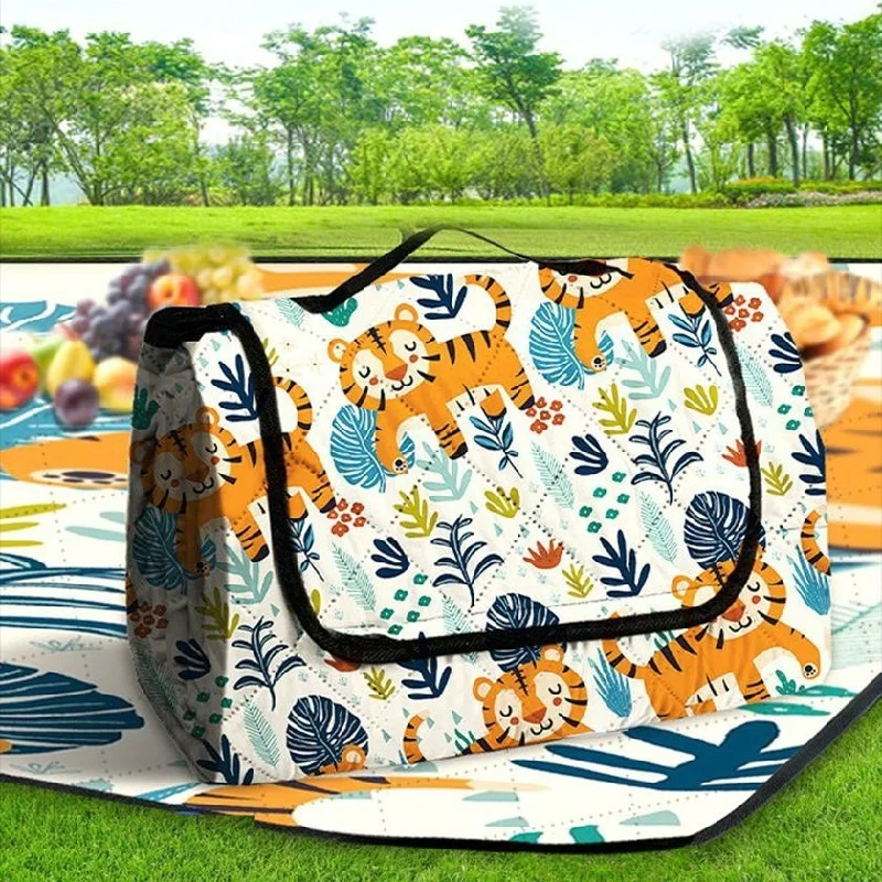 Estera de Picnic portátil de 150x200CM, estera de playa gruesa plegable para exteriores, manta de Camping impermeable a prueba de humedad, estera de actividades para bebés