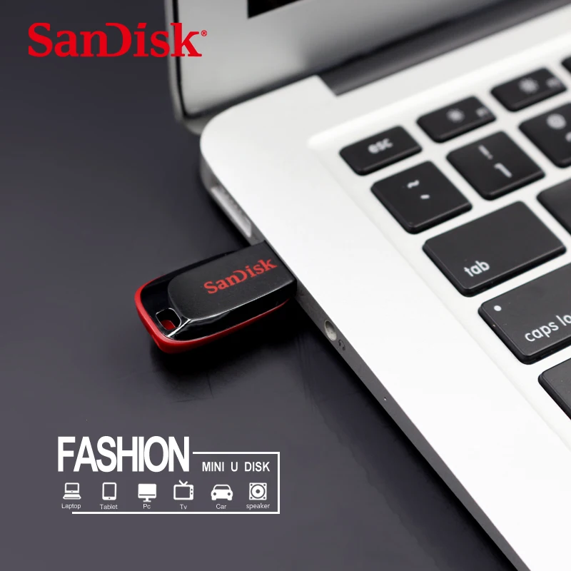 SanDisk CZ50 USB2.0 Pendrive 32GB 16GB 64GB unidad Flash USB Pen Drive U disco Mini unidad Flash Cruzer Blade 100% Original