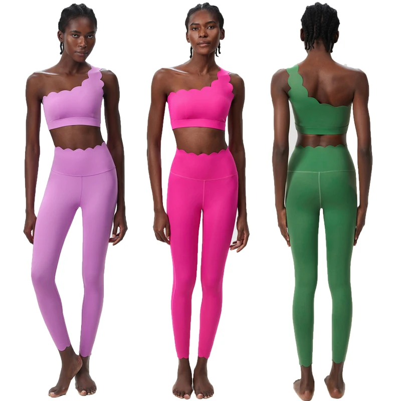 Conjunto de Yoga de Dos Piezas para Mujer, Ropa Deportiva Elástica, Suave, Transpirable y de Secado Rápido para Gimnasio y Running