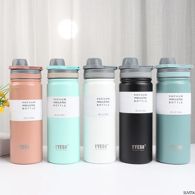 TYESO 530/750ML frascos de vacío termo de acero inoxidable botella de agua vaso para beber mantener la taza de café térmica fría y caliente