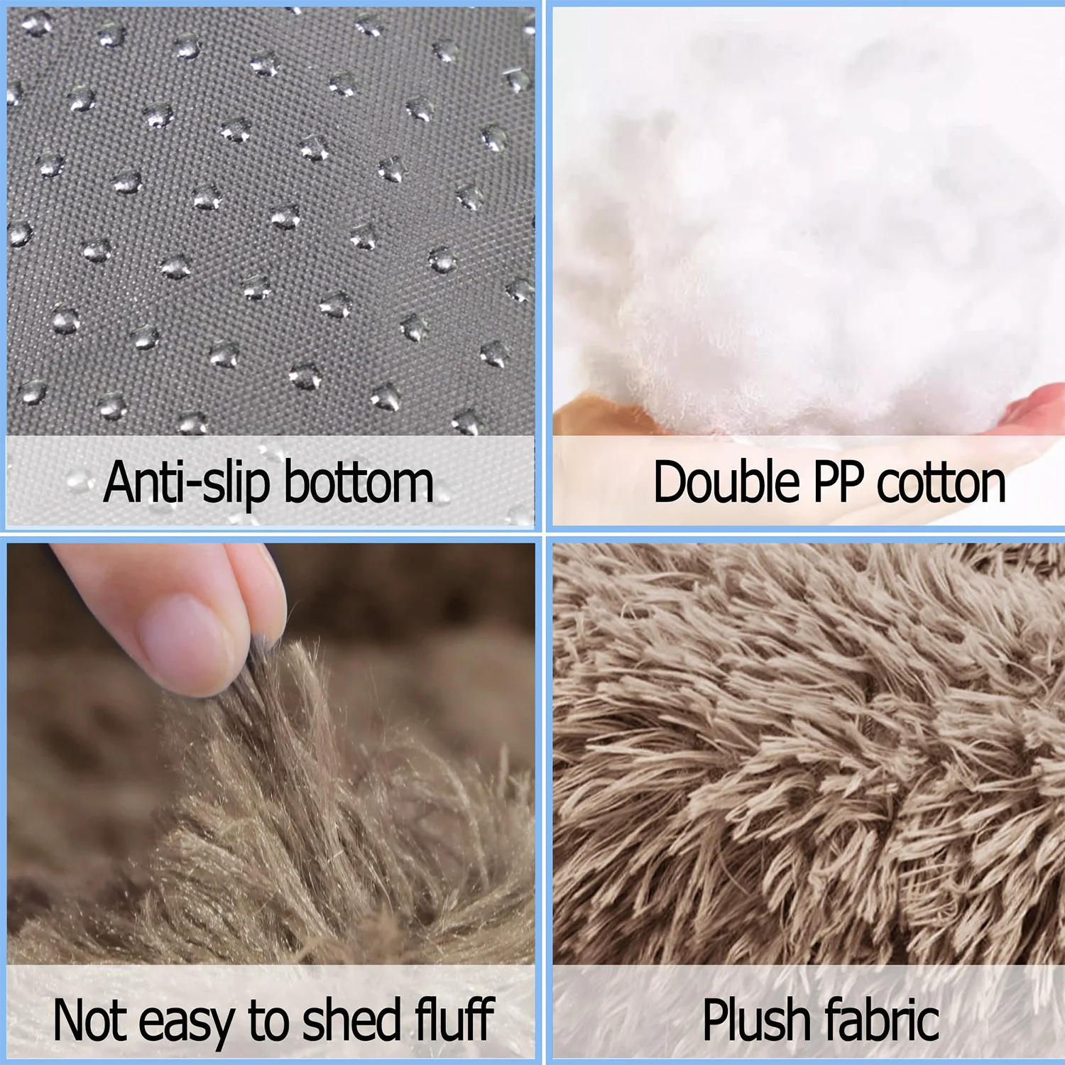 Cama Redonda para Mascotas, Cama Tipo Donut de Felpa Larga para Perros Grandes, Cama para Gatos, Casa para Perros Medianos, Cama Cálida para Dormir en Invierno, Caseta para Mascotas, Sofá Extraíble para Perros