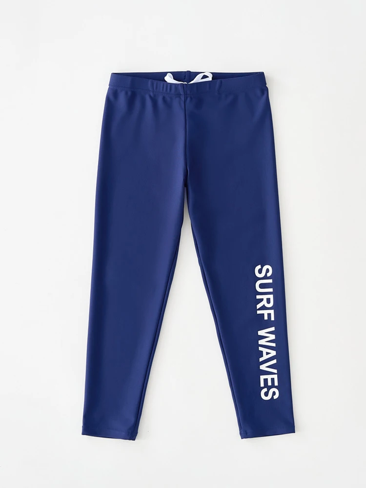 Pantalones de natación para niños, traje de baño para playa, protección solar UPF50, pantalones de Surf de cubierta completa, traje de baño para niños y niñas