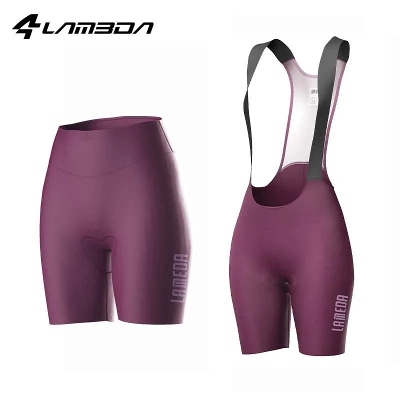 LAMEDA-pantalones cortos de ciclismo profesionales para mujer, pantalones cortos con pechera, acolchados de esponja 3D, absorbentes de golpes, para bicicleta de carretera, verano