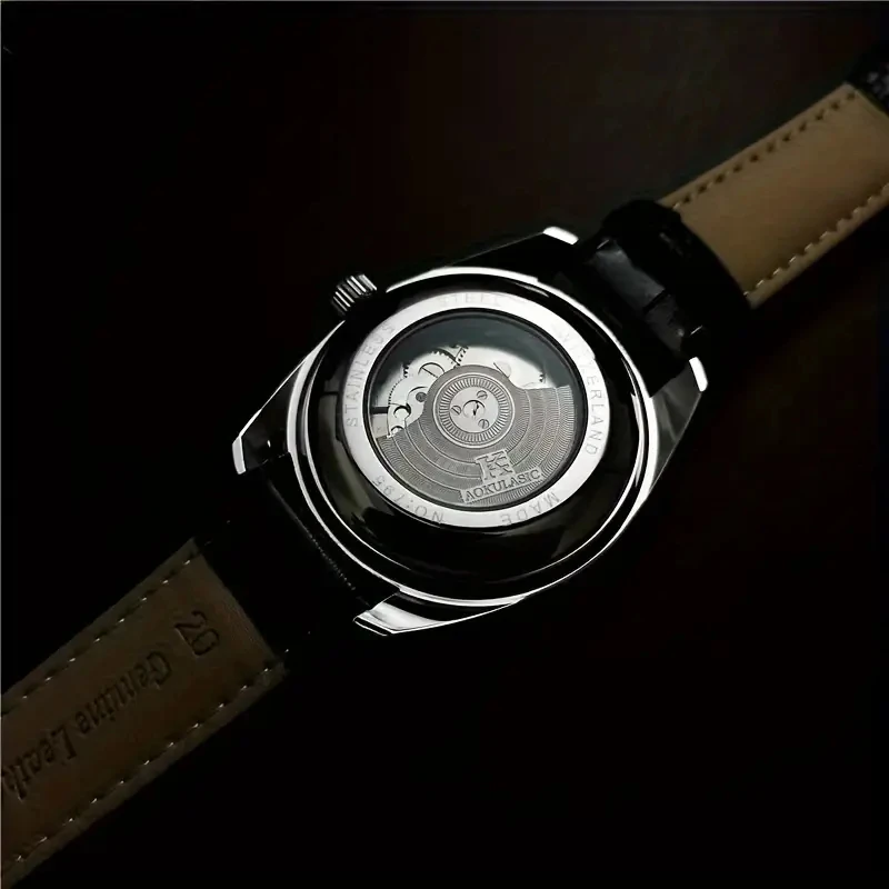 Reloj mecánico automático de lujo para hombre, con un diseño hemisférico genial, el reloj para hombre más vendido, puntero de fase lunar, diseño esqueletizado, el mejor regalo para él, no requiere pilas