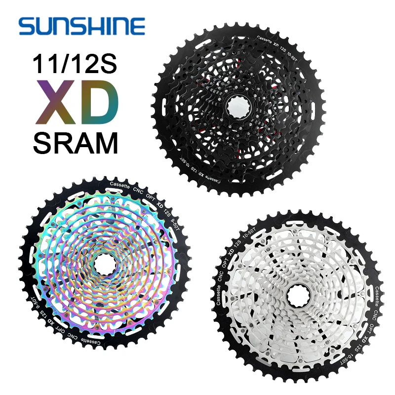 SUNSHINE MTB bicicleta CNC XD Cassette 11 12 velocidades K7 12V/11V volante de bicicleta de montaña 10-50/52T piñón 9-50T 9-42T para SRAM GX EAGLE