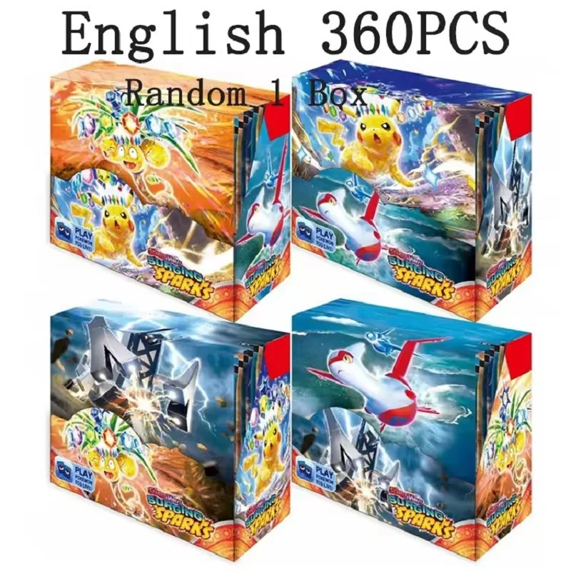 NUEVO Paquete de 360 Cartas: White Flare, Black Bolt, Prismatic SPARKS, Scarlet, Violet 151. Booster en inglés para batallas, regalo de intercambio.