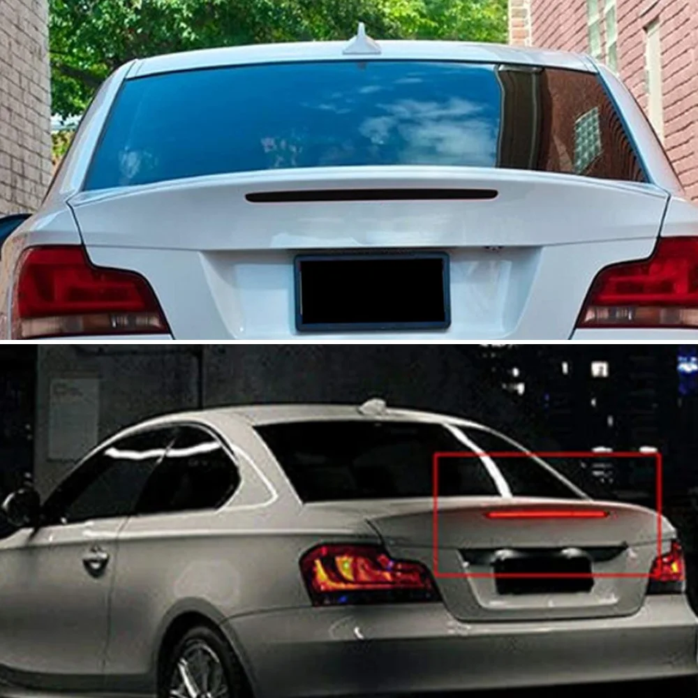Para BMW 1 Series 128i 135i M E82 E88 2007-2013 lente roja ahumada LED maletero trasero tercera luz de freno accesorios de coche 63257164978