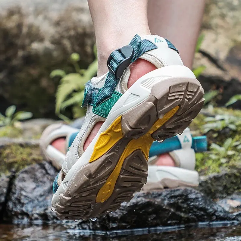 HUMTTO-zapatos de senderismo de verano para mujer, sandalias transpirables para agua, playa, Camping, escalada, zapatillas acuáticas, HT-9602