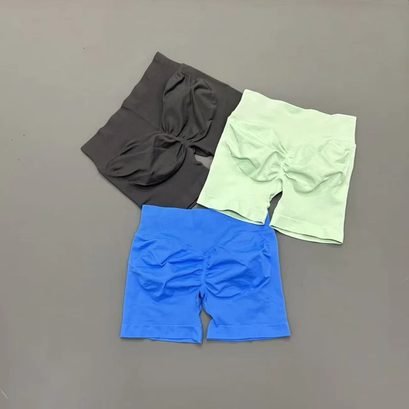 Pantalones Cortos Deportivos HISTELLO de Cintura Baja para Mujer, Color Sólido, Suaves, Elásticos, Levanta Glúteos, para Fitness, Entrenamiento, Running, Jogging, Deportes, Yoga