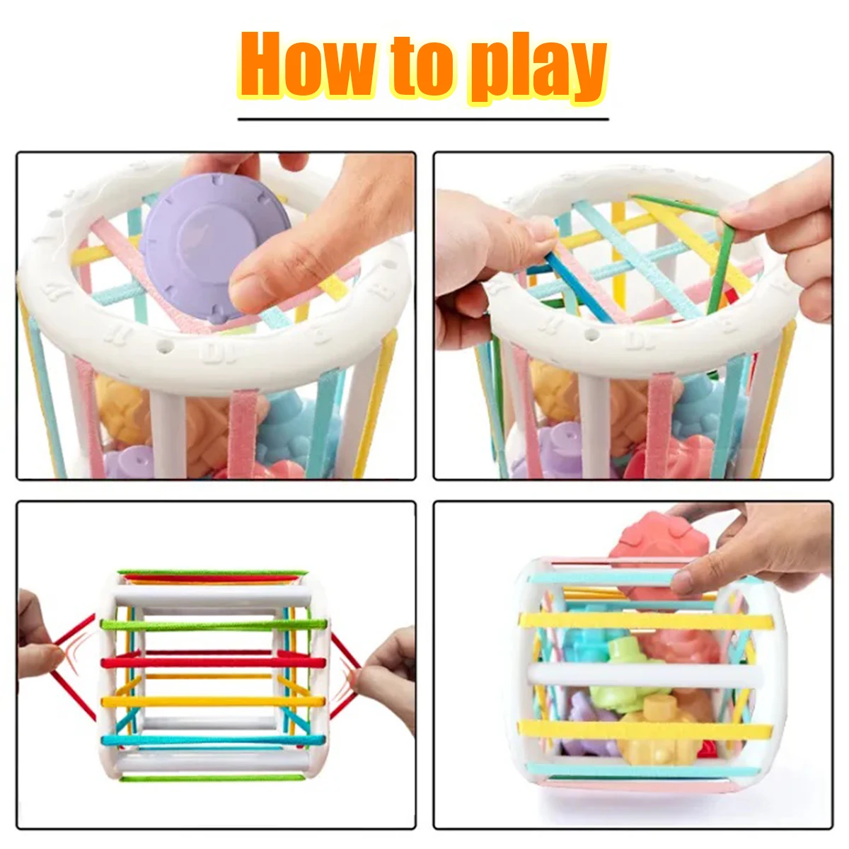 Juguetes Montessori para bebés de 18 meses, desarrollo sensorial, juguetes educativos de aprendizaje, juego de clasificación de bloques coloridos para bebés