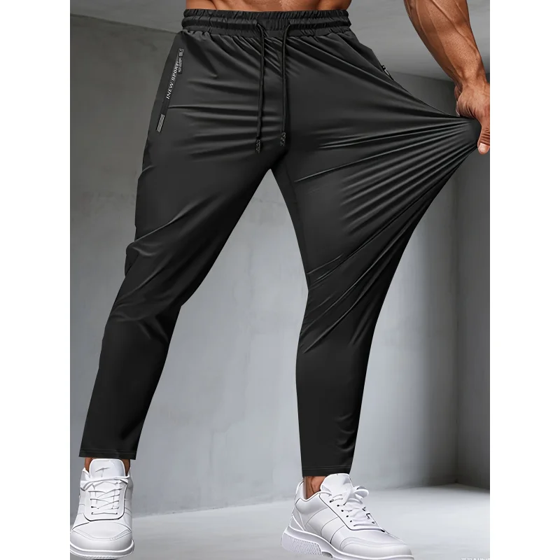 Pantalones deportivos para hombre, bolsillos con cremallera, pantalones deportivos elásticos para correr, uso diario, pantalones casuales, Jogger, fútbol, pesca, regalo, gimnasio