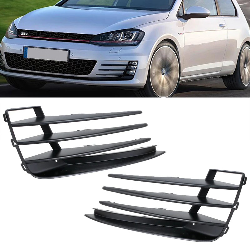 Parrilla de luz antiniebla del parachoques delantero del coche para VW Golf 7 GTI 2013-2016 luz antiniebla rejilla de ventilación abierta cubierta de entrada luz antiniebla parachoques de parrilla