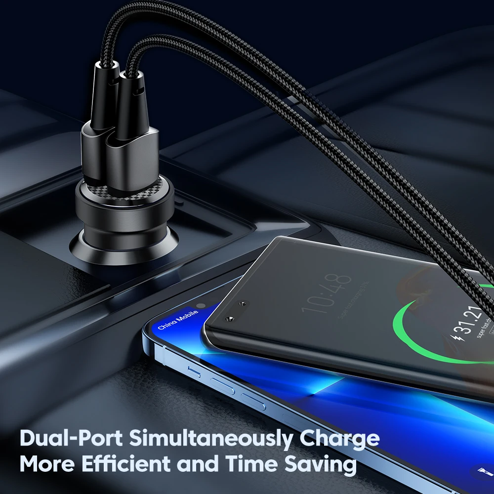 Toocki-cargador de teléfono para coche, dispositivo de carga rápida PD 3,0 SCP 5A USB tipo C para iPhone 14 13 Xiaomi Samsung S23, 33W