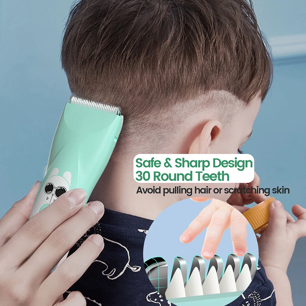 Cortadora de Pelo para Bebés, Silenciosa, Eléctrica, Recargable, Recortadora para Niños, Afeitadora, Máquina de Corte de Pelo, Cuchilla de Cerámica, Impermeable