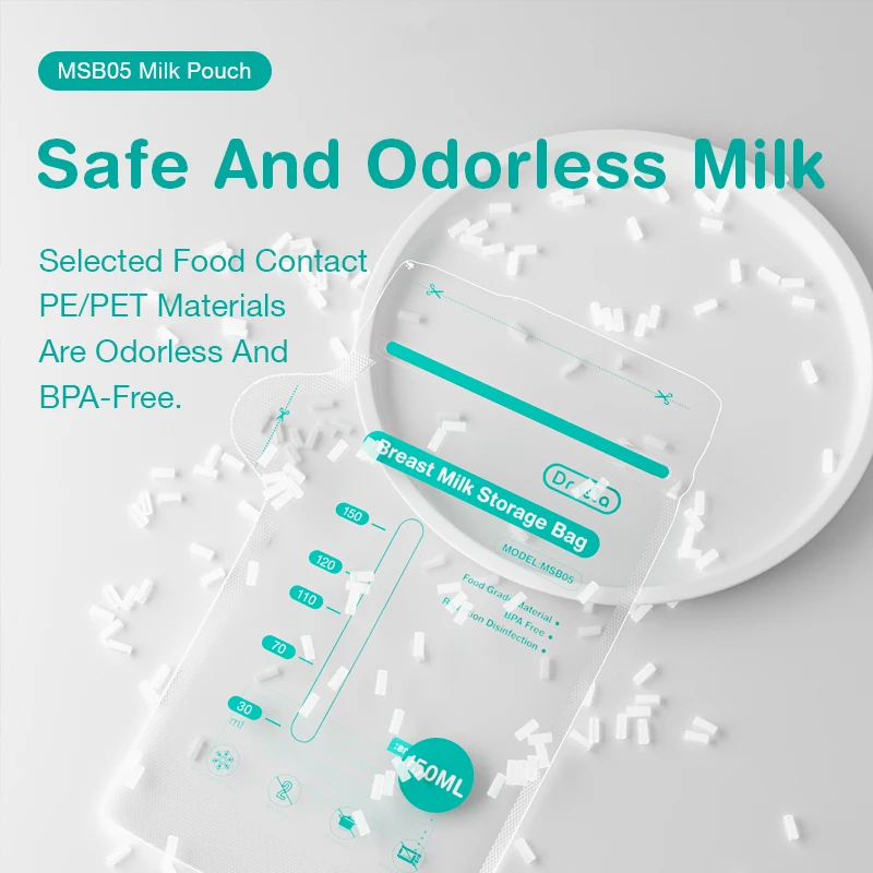 MAMIJOY 100 Uds bolsa de almacenamiento de leche materna 150ML bolsa de almacenamiento de leche congelada de pequeña capacidad desechable bolsas de alimentación seguras BPA-FREE MSB05