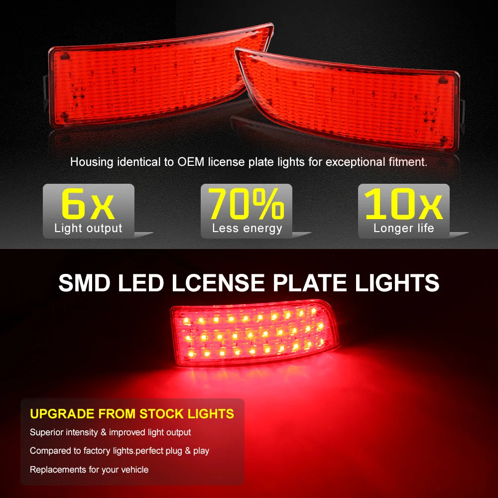 2 uds LED lámpara de freno trasero Reflector de parachoques trasero luz para Mercedes Benz Dodge Sprinter W906 2006-2016 accesorios de coche