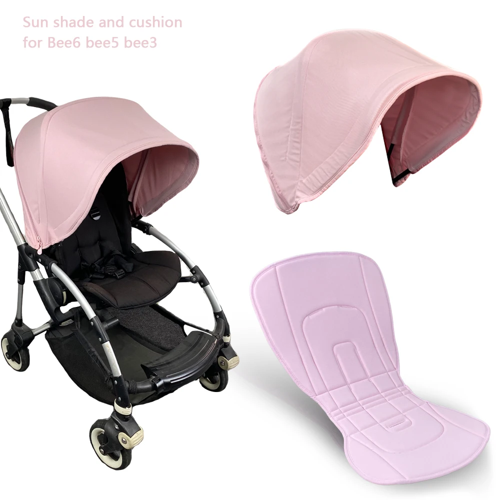 Toldo parasol para cochecito de bebé, dosel y cojín de asiento para Bugaboo Bee6 Bee5 Bee3, cubierta para cochecito a prueba de rayos UV, accesorios para cochecito de bebé