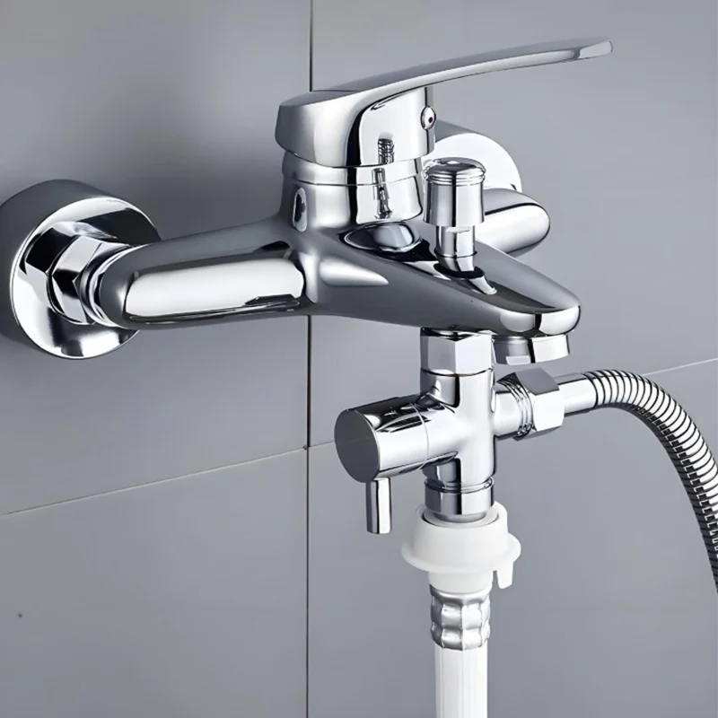Válvula desviadora de 3 vías, adaptador en T, convertidor para ducha, conector de latón para grifo de agua, separador de agua para grifo de baño