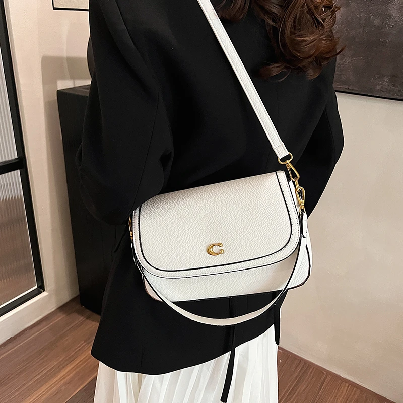 Bolso de Hombro Retro de Lujo para Mujer, Elegante Bolso Cruzado de Cuero, Bolso Tote de Alta Gama, Diseño Clásico Vintage