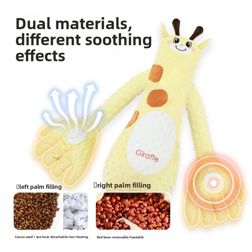 Almohada de palma calmante para bebés, para dormir, acariciar y reconfortar al bebé, ayuda para dormir que evita sobresaltos, almohada calmante para acariciar la parte trasera del bebé