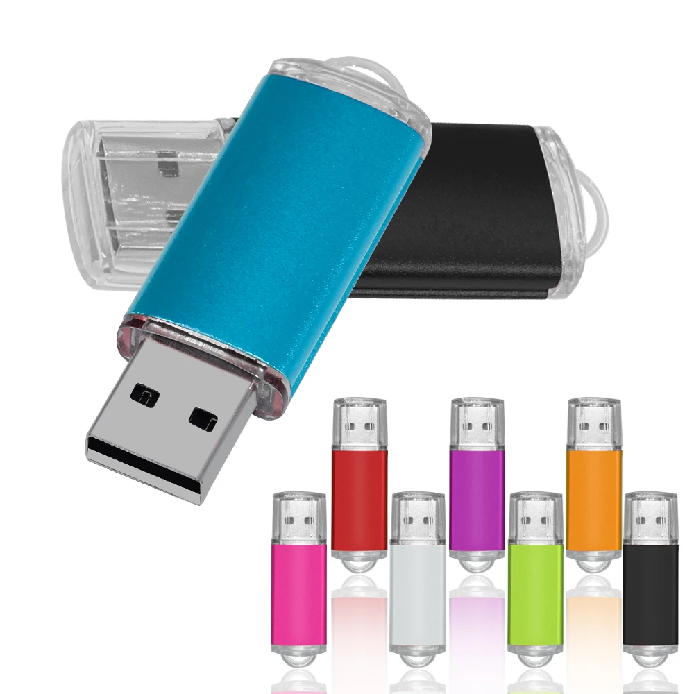 Unidad Flash Usb colorida de alta velocidad, Pendrive de Metal 2,0, 32gb, 16gb, 1gb, 64gb, regalo de fotografía