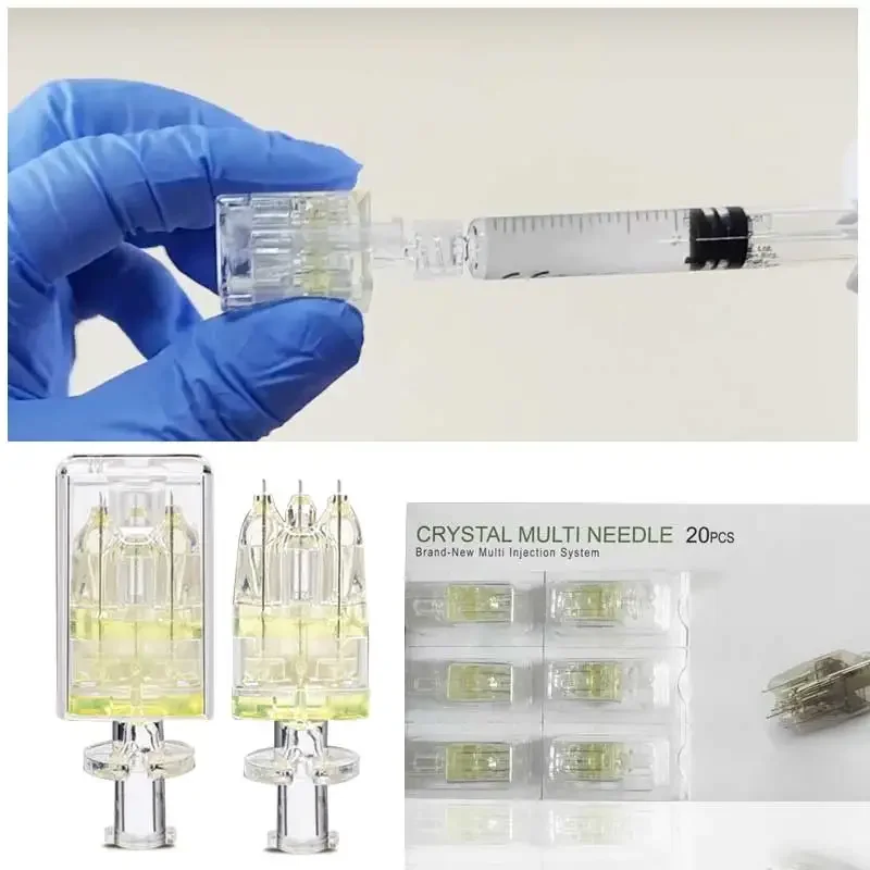 Cartucho de Mesoterapia de 32G 2.0 Crystal Multi con 5 Agujas, Estéril, 5 Puntas, Nano Aguja, Micro Aguja