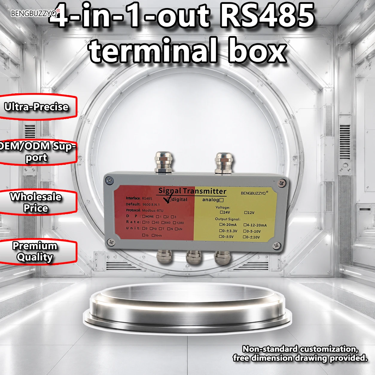 Módulo de Pesaje Industrial RS485 de 4 Vías, Transmisor de Sensor Digital, Amplificador de Escala de Calibración de Alta Velocidad para DCS PLC