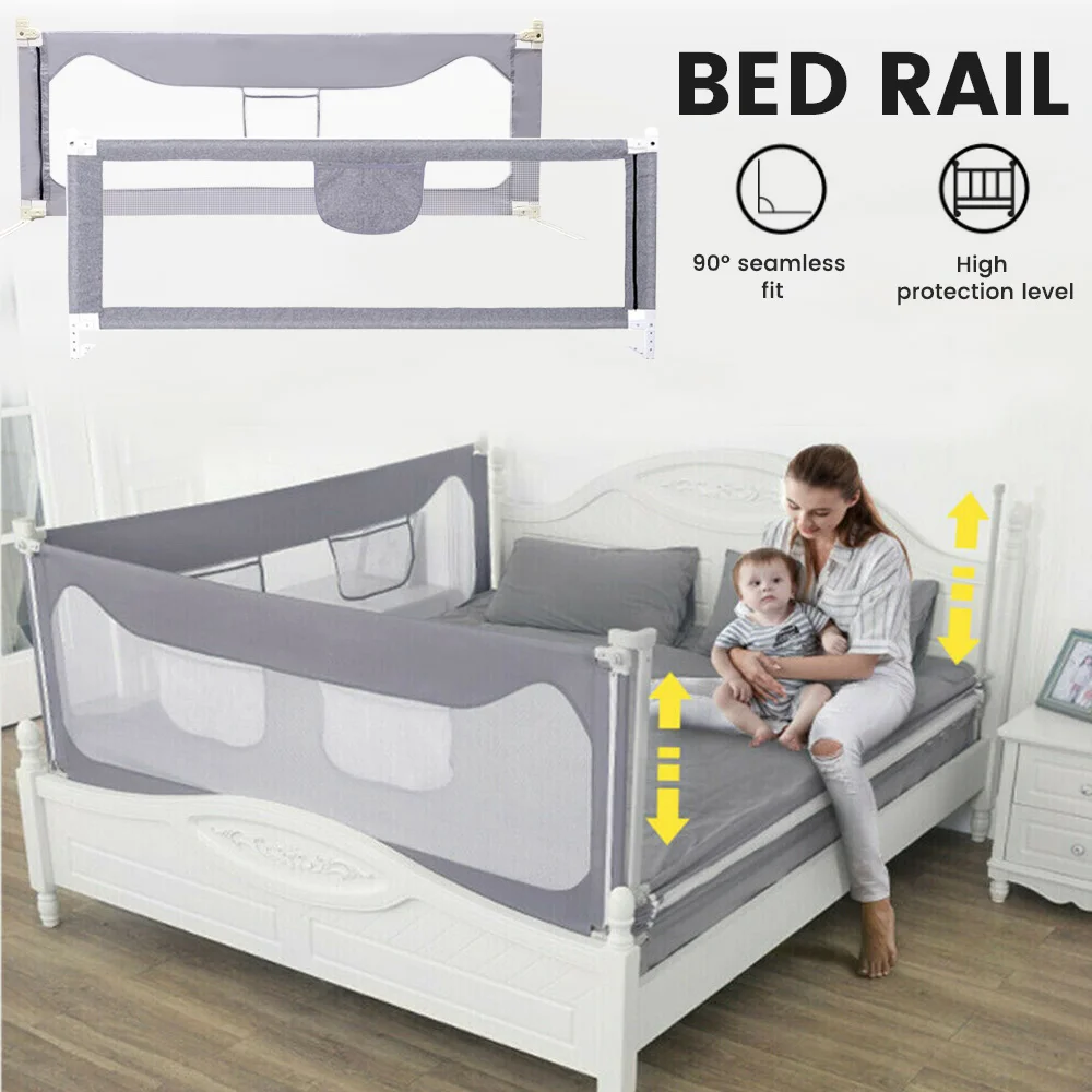 Barandilla de Seguridad para Cama de Bebé, Barandilla Anticaídas para Niños, Barrera Protectora para Cama de Niño, Protectores Ajustables para Cuna
