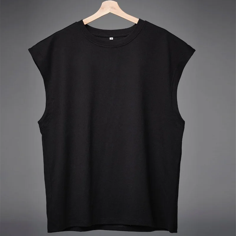 Camiseta de algodón Sprort, camisetas ajustadas de culturismo, camisetas sin mangas, camiseta de entrenamiento para gimnasio, ropa deportiva para hombre, camiseta holgada de verano para hombre