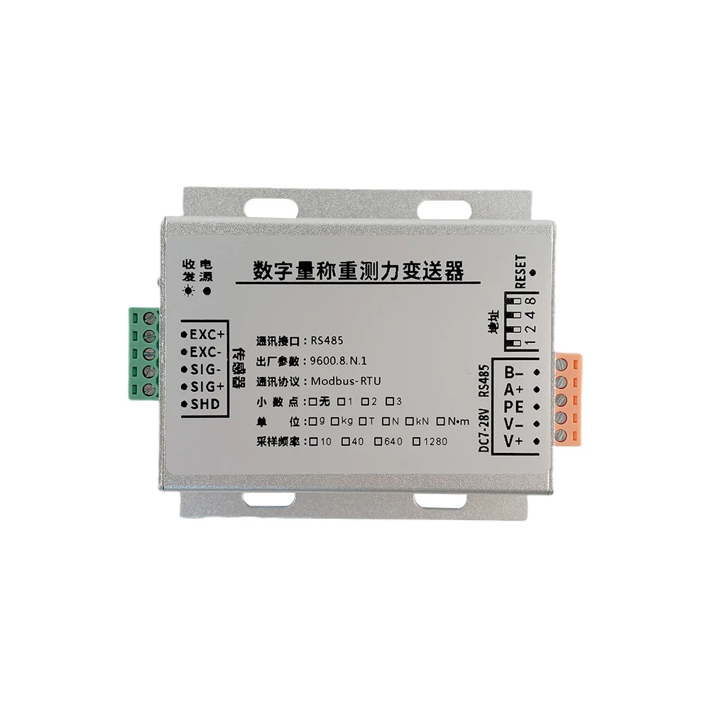 Kit de Celda de Carga a Través del Orificio y Convertidor de Señal 50kg-5t, Sensor de Presión Tipo Donut de Acero Inoxidable con Interfaz RS485 Modbus