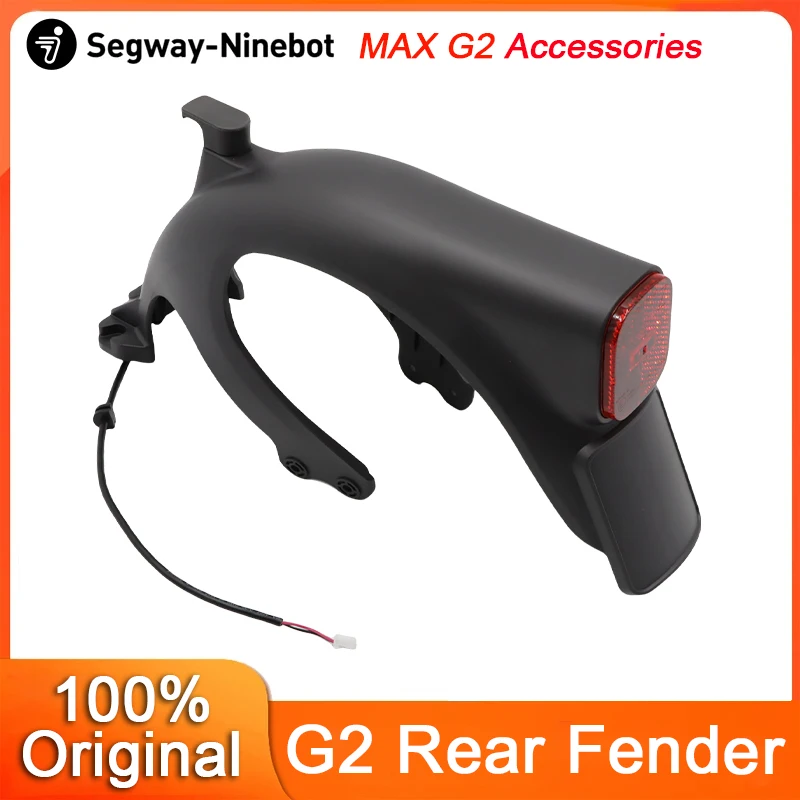 Conjunto de guardabarros trasero Original para patinete eléctrico Ninebot de Segway Max G2, guardabarros KickScooter G65 con piezas de luz trasera