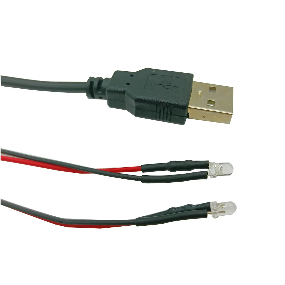Puerto USB con cable de luz LED modelo de luz atmósfera de grupo luz nocturna pequeña fuente de luz manual rojo, verde, azul, amarillo, blanco