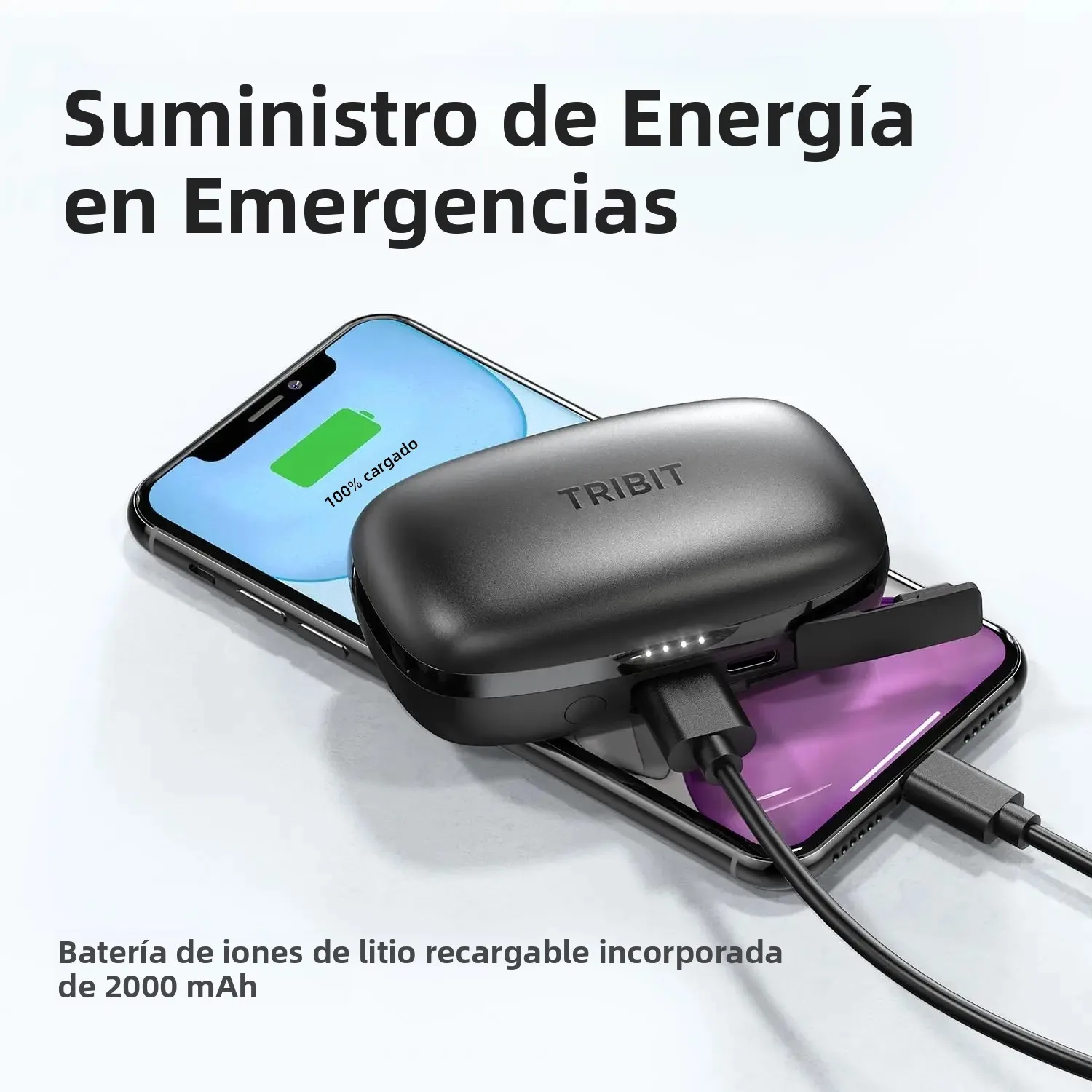 Auriculares Bluetooth Tribit FlyBuds 3 TWS, Auriculares Inalámbricos Impermeables IPX8 con Control Táctil, Micrófono Incorporado, 110 Horas de Reproducción